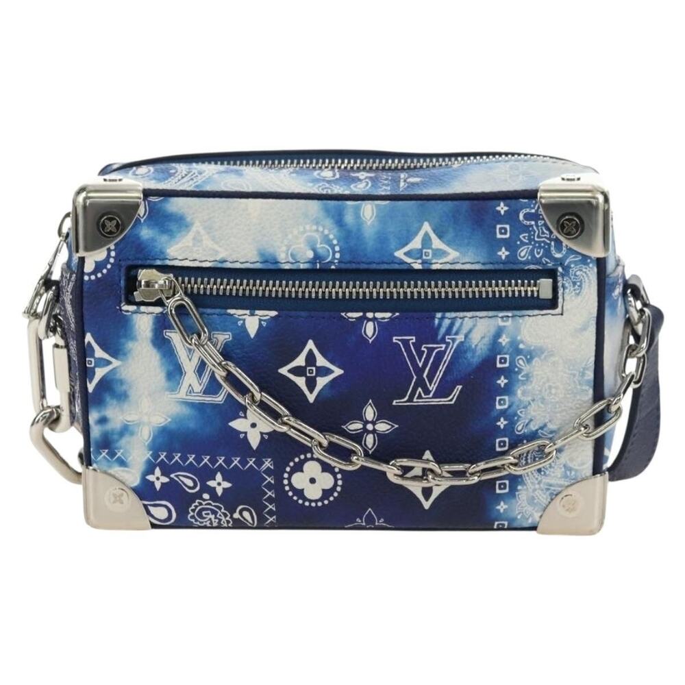 Louis Vuitton Monogram Bandana Mini Soft Trunk Shoulder Bag Blue